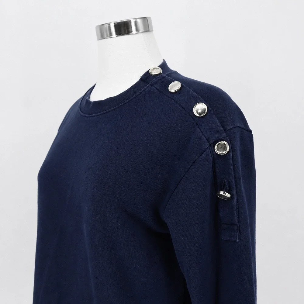 Derek Lam 10 Crosby Camden Sweater Dress Size M Merino Wool Button Shoulder Knit
